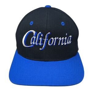 California Snapback Hat Multi One Size Colorblock Embroidered 6 Panel